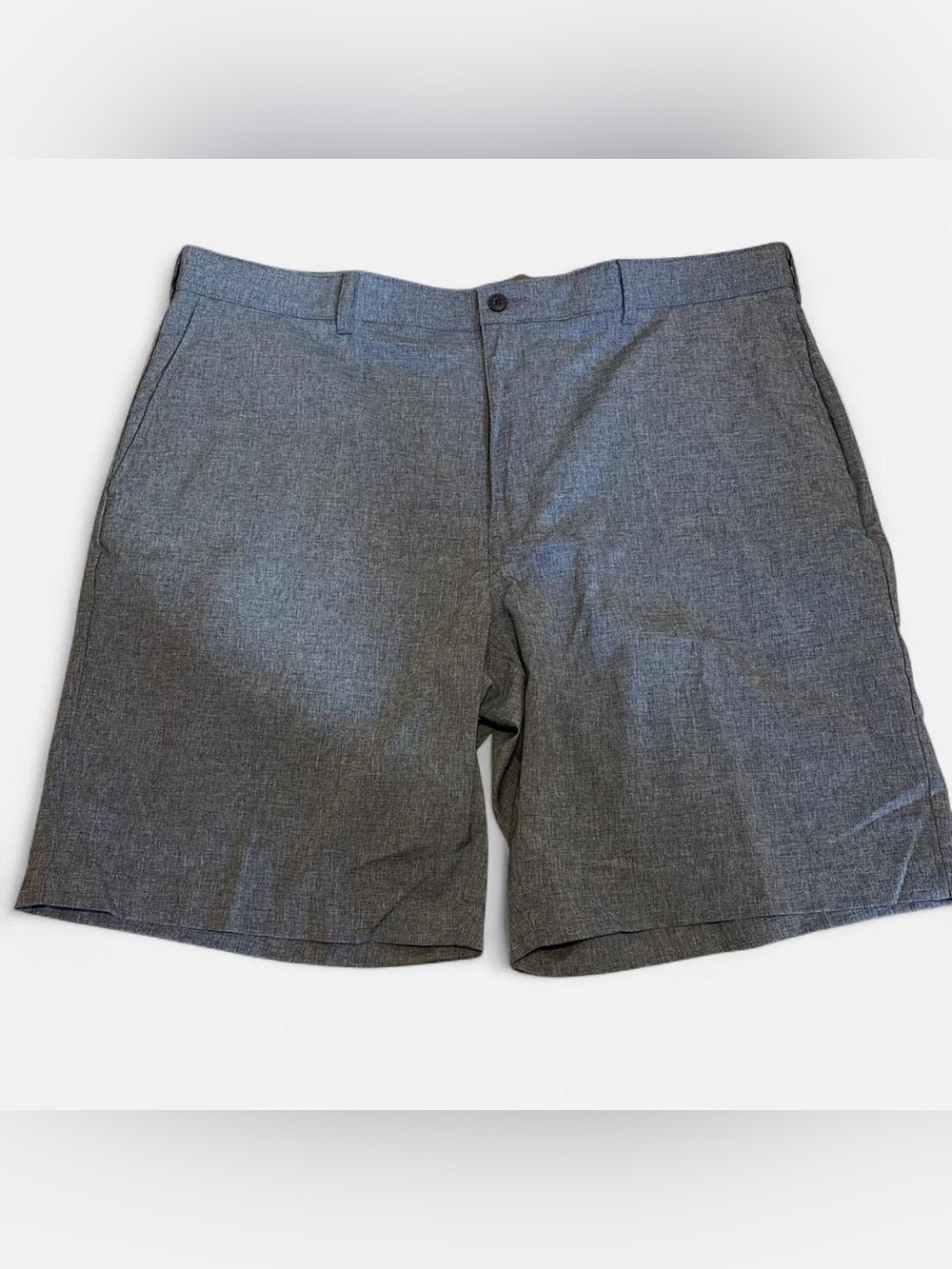Ben Hogan Men's Heathered Blue Flat-Front  Golf Shorts